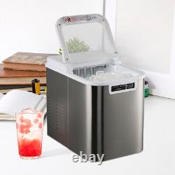110V Cube Ice Machine Countertop Bullet Ice Maker Compact Portable Lightweight