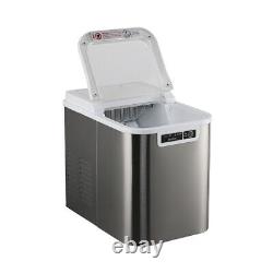 110V Cube Ice Machine Countertop Bullet Ice Maker Compact Portable Lightweight