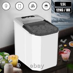 12KG/24H Portable Ice Maker Countertop Ice Maker Machine Self-Cleaning Function
