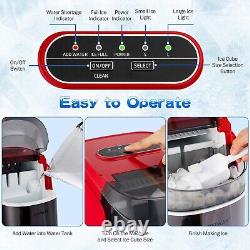 12KG/24H Portable Ice Maker Countertop Ice Maker Machine Self-Cleaning Function