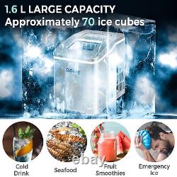 12kg/24h Ice Maker Countertop Ice Machine With Ice Basket & Scoop 1.6L Water Tank