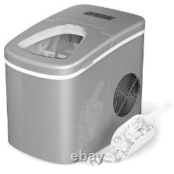12kg Countertop Ice Maker Machine Home Drink Sliver Fast Automatic Self Cleaning