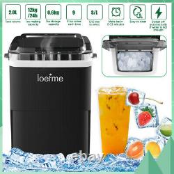 12kg Ice Maker Machine CounterTop Ice Cube Maker withIce Scoop for Home/Office/Bar