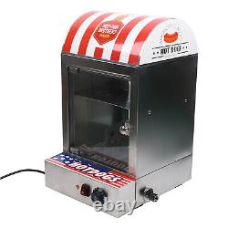 1500W Commercial Electric Hot Dog Steamer Countertop Bun Sausage Warmer Machine
