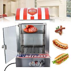 1500W Commercial Electric Hot Dog Steamer Countertop Sausage Warmer Machine 220V
