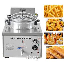 16L Commercial Electric Pressure Fryer Stainless Chicken Chips Frying Machine UK