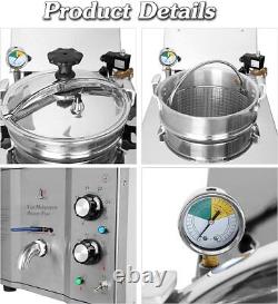 16L Commercial Electric Pressure Fryer Stainless Chicken Chips Frying Machine UK