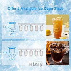 1.2L Portable Ice Cube Maker Countertop Ice Maker Machine Automatic Electric ABS