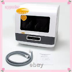 1x Portable Countertop Dishwasher 4 Programs Automatic Dish Washing Machine