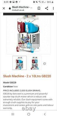 1x Slush machine used sencotel gb220 Slush Machine 2 x 10 litre 650watts