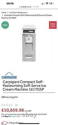 2020 Carpigiani 161 G Sp Ice Cream Whippy Soft Serve Machine, Self Pasteurising