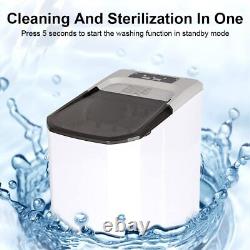 2024 Electric Ice Maker Machine Self-Cleaning Ice Cube Maker + Ice Scoop Basket