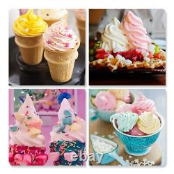 220V Commercial Soft Ice Cream Machine 3 Flavor Frozen Yogurt Cone Maker CE