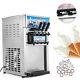 220V Commercial Soft Ice Cream Machine 3 Flavors Frozen Yogurt Cone Maker UK