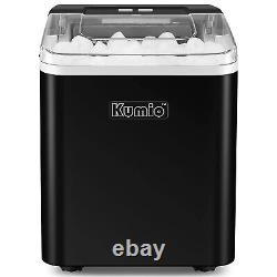 26.5 lbs in 24 hrs, KUMIO Self-Cleaning Portable Ice Maker Machine with Scoop
