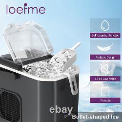 2L 12KG/24H Counter-top Electric Ice Cube Maker Machine 40dB Auto Self-Cleaning