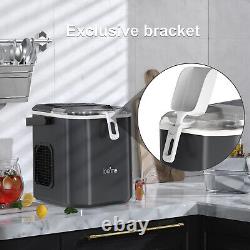 2L 12KG/24H Counter-top Electric Ice Cube Maker Machine 40dB Auto Self-Cleaning