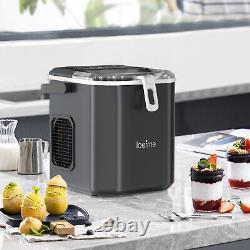 2L 12KG/24H Counter-top Electric Ice Cube Maker Machine 40dB Auto Self-Cleaning