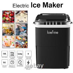 2L Ice Maker Machine Automatic Electric Ice Cube Maker Countertop 12KG/24H Black