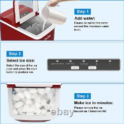 2L Ice Maker Machine Portable Counter Top Ice Cube Maker for Home 12kg in 24 Hrs