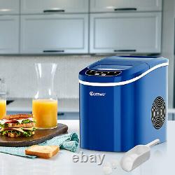 2.2L Automatic Electric Ice Cube Maker Machine Counter Top Cocktails Drink Blue