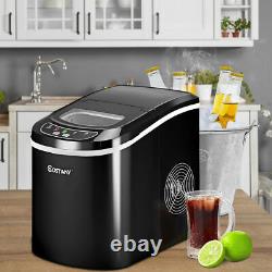 2.2L Black Automatic Electric Ice Cube Maker Machine Counter Top Drink 12KG/24H