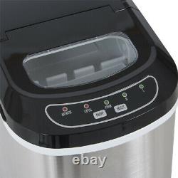 2.2L Ice Maker Machine, Compact Portable Countertop Ice Cube Maker 12KG/24H New