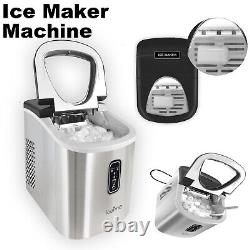 2.2L Ice Maker Machine Compact Portable Countertop Ice Cube Maker LED Home Bar