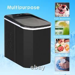 2.2L Ice Maker Machine Home Countertop Ready in 6 Mins with Free Ice Scoop Black