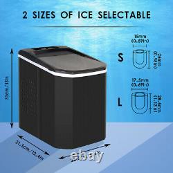 2.2L Ice Maker Machine Home Countertop Ready in 6 Mins with Free Ice Scoop Black