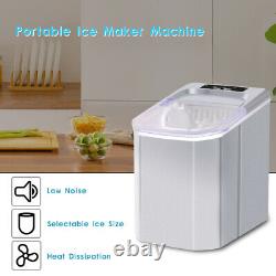 2.2L Ice Maker Machine Home Countertop Ready in 6 Mins with Free Ice Scoop Silver