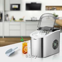 2.2L Ice Maker Machine Portable Counter Top Electric Ice Cube Maker 12Kg/24H