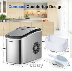 2.2L Ice Maker Machine Portable Counter Top Electric Ice Cube Maker 12Kg/24H
