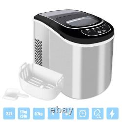 2.2L Portable Electric Ice Making Machine Ice Cube Maker withScoop Home Bar 26 lbs