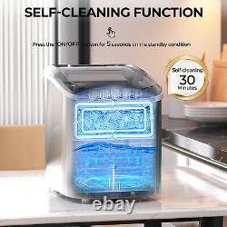 2.2 L Electric Ice Maker 12KG/24H Automatic Self-Cleaning Countertop Ice Machine