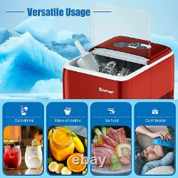 2.6L Portable Ice Machine Electric Countertop Ice Cube Maker 20KG Self-Cleaning