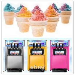 3 Flavor Commercial Frozen Ice Cream Cones Machine Soft Ice Cream 1200W 220V