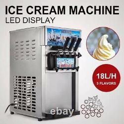 3 Flavor Commercial Soft Ice Cream Machine Frozen Yogurt Cone Maker CE UK STOCK