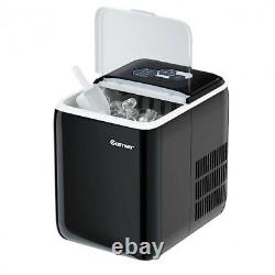 44 lbs Portable Countertop Ice Maker Machine with Scoop-Black Color Black