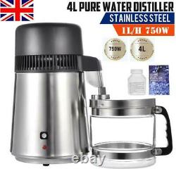 4L Pure Purifier Filter Water Distiller 750W Home Countertop Distilling Machine