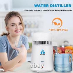 4L Pure Water Distiller Filter Medical Home Labs Countertop Water Purifier 220V