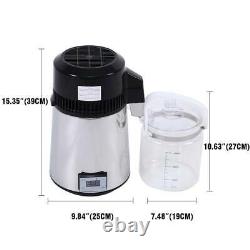 4L Water Distiller Adjustable Temperature Controlled Countertop Purifier Alcohol