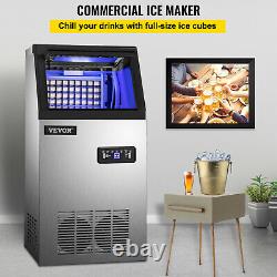 60Kg/Day Ice Cube Maker Machine Snack Bars Bakeries Auto Counter 40Cases 300W