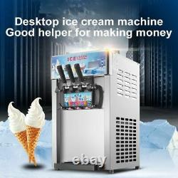 Automatic Ice Cream Machine Commercial Stainless Steel Desktop Cone Maker 220V
