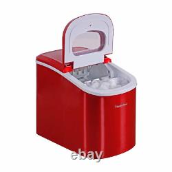 Best Portable Red Ice Maker Nugget Pellet Countertop Machine New