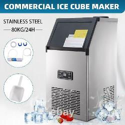 Built-in Commercial Ice Maker Undercounter Freestand Ice Cube Machine 176LBS/24H