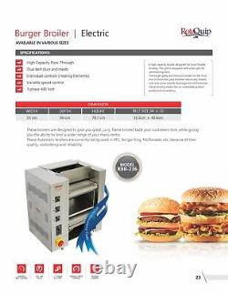 Burger Broiler Automatic Conveyor Burger Machine High Production Burgers Fillets