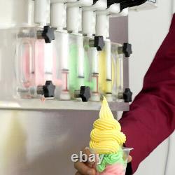 CE Commercial countertop 5 flavors frozen yogurt soft serve ice cream machine