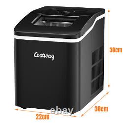 COSTWAY 12kg/24H Countertop Ice Maker Machine Portable Ice Cube Maker 9 Cubes