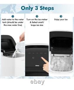 COSTWAY 15kg/24H Countertop Ice Cube Maker, Ice Making Machine with Auto